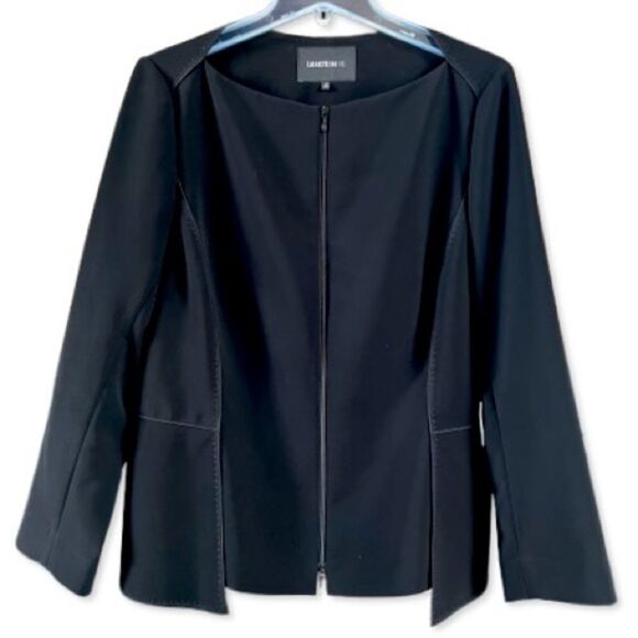 Lafayette 148 New York Jackets & Blazers - Layfayette 148 NY Tailored Black Full Zip Career Jacket Blazer Size Large/14